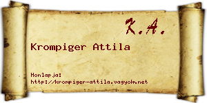 Krompiger Attila névjegykártya